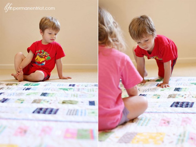 Paul's baby clothes quilt - quilting projects on Permanent Riot