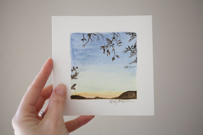 Instagram inspired sky watercolor paintings by Katy Regnier - Permanent Riot